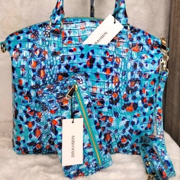 NWT BRAHMIN 2 PCS SET DESIGNER COLLECTABLE SATCHEL / SHOULDER BAG WALLET - Picture 3 of 14